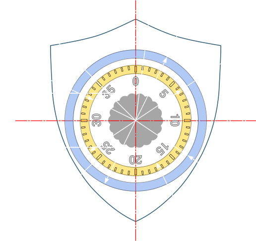 Safe dial drawing